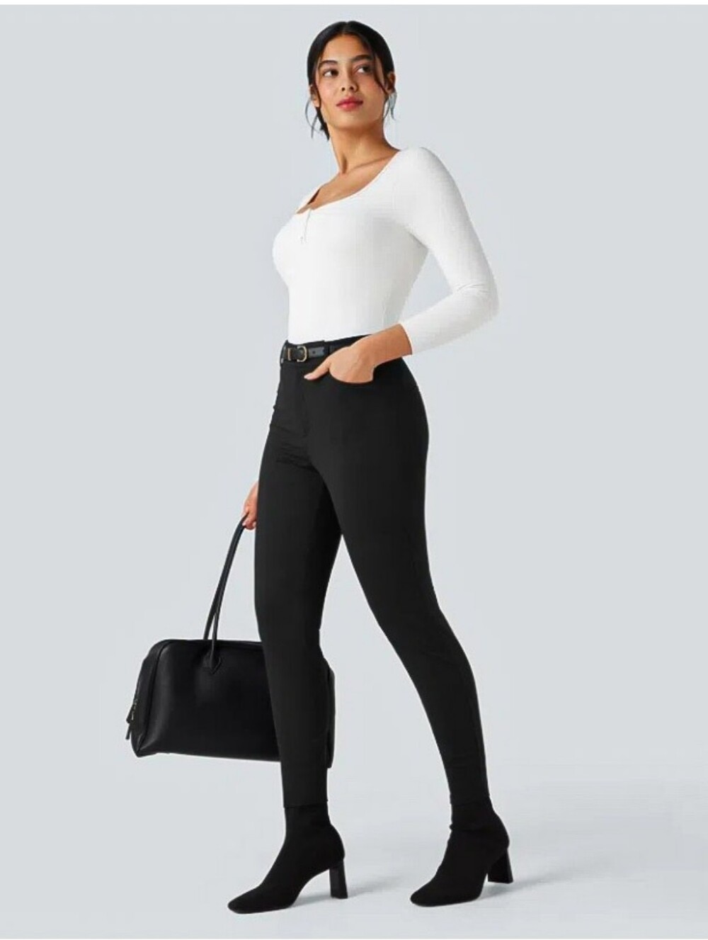 New Iconic GIGI Mid Rise Stretch Skinny Belted Work Pants W/ Pockets By J. Crew